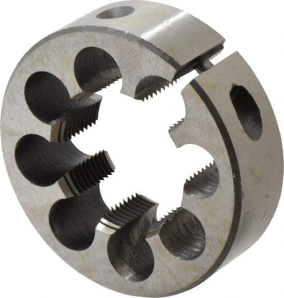 Interstate - 1-1/16 - 20 UNS Thread, 2" Outside Diam High Speed Steel Round Die - Right Hand Thread, Adjustable - Exact Tool & Supply