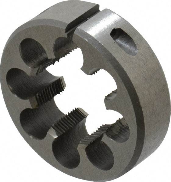 Interstate - 1-1/16 - 24 UNS Thread, 2" Outside Diam High Speed Steel Round Die - Right Hand Thread, Adjustable - Exact Tool & Supply