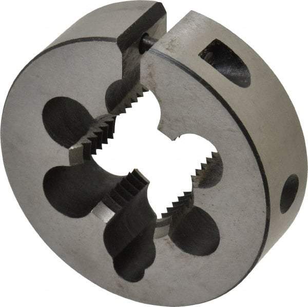 Interstate - M22x2.00 Metric Fine Thread, 2" Outside Diam High Speed Steel Round Die - Right Hand Thread, Adjustable - Exact Tool & Supply