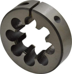 Interstate - M32x1.50 Metric Fine Thread, 2-1/2" Outside Diam High Speed Steel Round Die - Right Hand Thread, Adjustable - Exact Tool & Supply