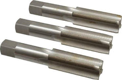 Interstate - M25x1.00 Metric Fine, 4 Flute, Bottoming, Plug & Taper, Bright Finish, High Speed Steel Tap Set - Right Hand Cut, 5-1/8" OAL, 2-1/2" Thread Length - Exact Tool & Supply