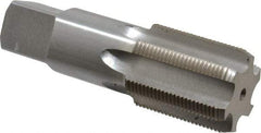 Interstate - M40x2.00 Metric Fine 6H 4 Flute Bright Finish High Speed Steel Straight Flute Standard Hand Tap - Bottoming, Right Hand Thread, 5" OAL, 2" Thread Length, D7 Limit, Oversize - Exact Tool & Supply