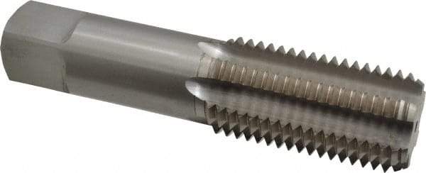 Interstate - M42x4.50 Metric Coarse 6H 4 Flute Bright Finish High Speed Steel Straight Flute Standard Hand Tap - Bottoming, Right Hand Thread, 7" OAL, 3-3/16" Thread Length, D9 Limit, Oversize - Exact Tool & Supply