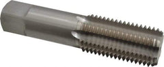 Interstate - M42x4.50 Metric Coarse 6H 4 Flute Bright Finish High Speed Steel Straight Flute Standard Hand Tap - Bottoming, Right Hand Thread, 7" OAL, 3-3/16" Thread Length, D9 Limit, Oversize - Exact Tool & Supply