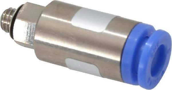 SMC PNEUMATICS - 6mm OD, M5x0.8 Thread, Brass/Polybutylene Push-to-Connect Male Connector - 145 Max psi - Exact Tool & Supply