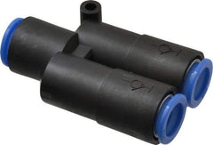 SMC PNEUMATICS - 12mm OD, Polybutylene Push-to-Connect Union Y - 145 Max psi - Exact Tool & Supply