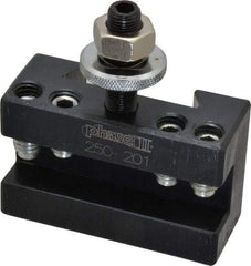 Phase II - Series BXA, #1 Turning & Facing Tool Post Holder - 10 to 15" Lathe Swing, 1-3/4" OAH, 5/8" Max Tool Cutting Size, 1-1/8" Centerline Height - Exact Tool & Supply