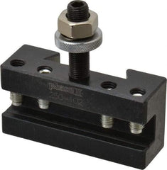 Phase II - Series AXA, #2 Boring, Turning & Facing Tool Post Holder - 12" & Under Lathe Swing, 1-1/2" OAH, 1/2" Max Tool Cutting Size, 15/16" Centerline Height - Exact Tool & Supply