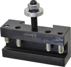 Phase II - Series CA, #2 Boring, Turning & Facing Tool Post Holder - 14 to 20" Lathe Swing, 2-1/2" OAH, 1" Max Tool Cutting Size, 1-11/16" Centerline Height - Exact Tool & Supply