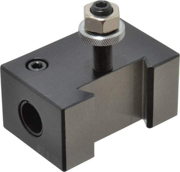 Phase II - Series AXA, #4 Boring Bar Tool Post Holder - 12" & Under Lathe Swing, 1-1/2" OAH, 3/4" Centerline Height - Exact Tool & Supply