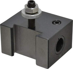 Phase II - Series BXA, #4 Boring Bar Tool Post Holder - 10 to 15" Lathe Swing, 1-3/4" OAH, 7/8" Centerline Height - Exact Tool & Supply