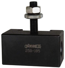 Phase II - Series AXA, #53 Morse Taper Tool Post Holder - 12" & Under Lathe Swing, 1-1/2" OAH, 3/4" Centerline Height - Exact Tool & Supply