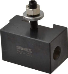 Phase II - Series BXA, #5 Morse Taper Tool Post Holder - 10 to 15" Lathe Swing, 1-3/4" OAH, 7/8" Centerline Height - Exact Tool & Supply