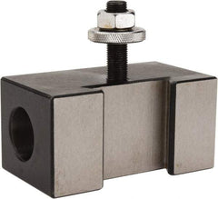 Phase II - Series BXA, #53 Morse Taper Tool Post Holder - 10 to 15" Lathe Swing, 1-3/4" OAH, 7/8" Centerline Height - Exact Tool & Supply