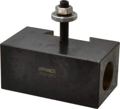 Phase II - Series CXA, #53 Morse Taper Tool Post Holder - 13 to 18" Lathe Swing, 2-1/8" OAH, 1-1/16" Centerline Height - Exact Tool & Supply