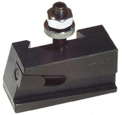 Phase II - Series DA, #7 Universal Parting Blade Tool Post Holder - 17 to 48" Lathe Swing, 2-3/4" OAH, 1-1/8" Max Tool Cutting Size, 1-3/4" Centerline Height - Exact Tool & Supply