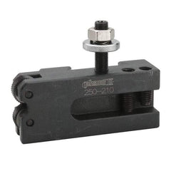 Phase II - Series BXA, #10 Knurling, Turning & Facing Tool Post Holder - 10 to 15" Lathe Swing, 1-3/4" OAH, 5/8" Max Tool Cutting Size, 1" Centerline Height - Exact Tool & Supply