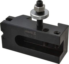 Phase II - Series CA, #10 Knurling, Turning & Facing Tool Post Holder - 14 to 20" Lathe Swing, 2-1/2" OAH, 1" Max Tool Cutting Size, 1-7/16" Centerline Height - Exact Tool & Supply