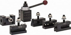 Phase II - Series AXA Tool Post Holder & Set for 9 to 12" Lathe Swing - 6 Piece, Includes Style 1 Holder, Style 10 Holder, Style 2 Holder, Style 4 Holder, Style 7 Holder, Tool Post - Exact Tool & Supply