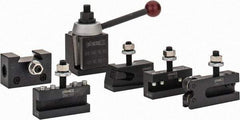 Phase II - Series AXA Tool Post Holder & Set for 9 to 12" Lathe Swing - 6 Piece, Includes Style 1 Holder, Style 10 Holder, Style 2 Holder, Style 4 Holder, Style 7 Holder, Tool Post - Exact Tool & Supply