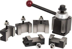 Phase II - Series CXA Tool Post Holder & Set for 13 to 18" Lathe Swing - 6 Piece, Includes Style 1 Holder, Style 10 Holder, Style 2 Holder, Style 4 Holder, Style 7 Holder, Tool Post - Exact Tool & Supply