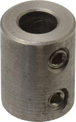 Climax Metal Products - 3/8" Inside x 3/4" Outside Diam, Stainless Steel Set Screw Rigid Coupling - 1" Long - Exact Tool & Supply