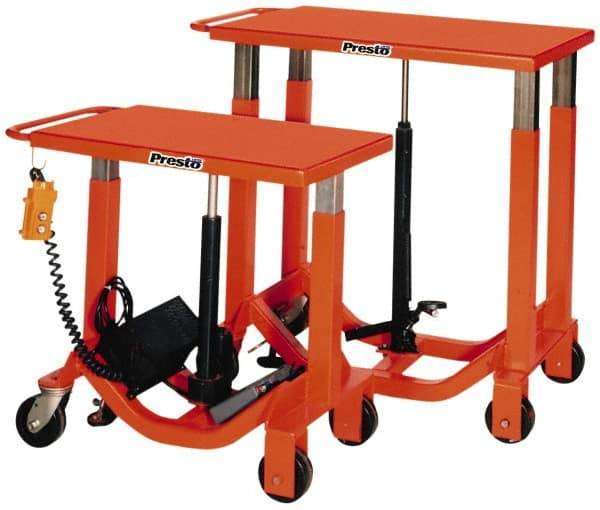 Presto Lifts - 1,000 Lb Capacity Post Lift Table - 34" Lift Height, 30" Platform Length x 20" Platform Width - Exact Tool & Supply