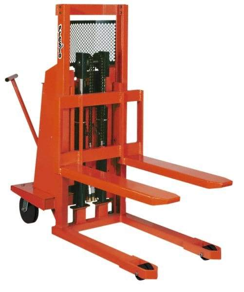 Presto Lifts - 2,000 Lb Capacity, 36" Lift Height, Battery Operated Work Positioner - 3-1/4" Lowered Height, 24" Load Center, 42" Fork Length, 28" Overall Width - Exact Tool & Supply