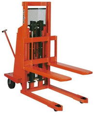 Presto Lifts - 2,000 Lb Capacity, 36" Lift Height, Battery Operated Work Positioner - 3-1/4" Lowered Height, 24" Load Center, 42" Fork Length, 28" Overall Width - Exact Tool & Supply