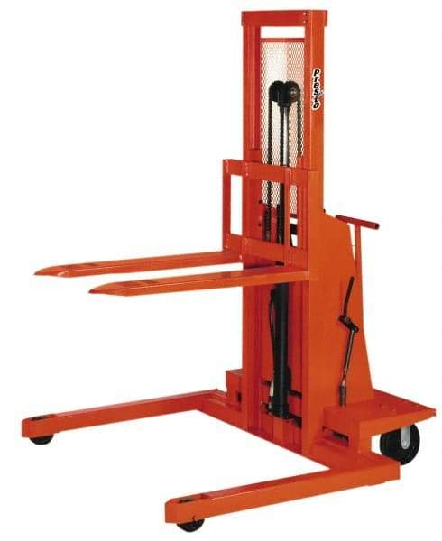 Presto Lifts - 2,000 Lb Capacity, 36" Lift Height, Battery Operated Work Positioner - 2" Lowered Height, 24" Load Center, 42" Fork Length, 48" Overall Width - Exact Tool & Supply