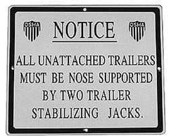 Vestil - Aluminum Trailer Sign - Aluminum Trailer Sign - Exact Tool & Supply