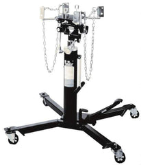 Omega Lift Equipment - 1,000 Lb Capacity Pedestal Transmission Jack - 39-1/2 to 72-1/2" High, 38" Chassis Width x 38" Chassis Length - Exact Tool & Supply