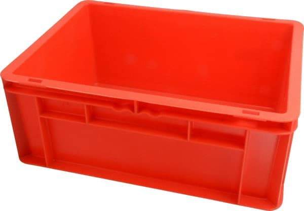 SSI Schaefer - 0.55 Cu Ft, 55 Lb Load Capacity Red Polypropylene Tote Container - Stacking, 15.8" Long x 11.9" Wide x 6.7" High - Exact Tool & Supply