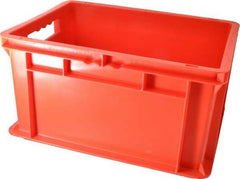 SSI Schaefer - 0.71 Cu Ft, 55 Lb Load Capacity Red Polypropylene Tote Container - Stacking, 15.8" Long x 11.9" Wide x 8.7" High - Exact Tool & Supply