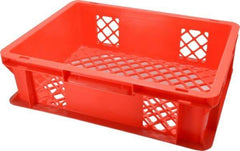 SSI Schaefer - 0.37 Cu Ft, 33 Lb Load Capacity Red Polypropylene Tote Container - Stacking, 15.8" Long x 11.9" Wide x 4.8" High - Exact Tool & Supply
