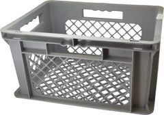 SSI Schaefer - 0.7 Cu Ft, 33 Lb Load Capacity Gray Polypropylene Tote Container - Stacking, 15.8" Long x 11.9" Wide x 8.7" High - Exact Tool & Supply
