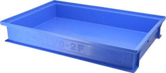 SSI Schaefer - 0.28 Cu Ft, 22 Lb Load Capacity Blue Polyethylene & Conductive PP Tote Container - Stacking, 18.4" Long x 12-1/2" Wide x 2.9" High - Exact Tool & Supply