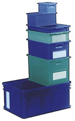 SSI Schaefer - 2.51 Cu Ft, 55 Lb Load Capacity Green Polyethylene & Conductive PP Tote Container - Stacking, 25.6" Long x 18.6" Wide x 11.8" High - Exact Tool & Supply