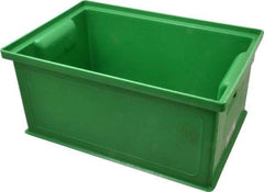 SSI Schaefer - 0.25 Cu Ft, 22 Lb Load Capacity Green Polyethylene & Conductive PP Tote Container - Stacking, 12.3" Long x 8.3" Wide x 5.8" High - Exact Tool & Supply