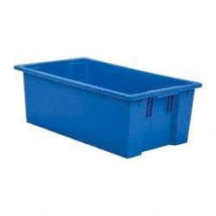 SSI Schaefer - 1.94 Cu Ft, 44 Lb Load Capacity Blue Polypropylene Tote Container - Stacking, Nesting, 28.4" Long x 16.6" Wide x 9.9" High - Exact Tool & Supply