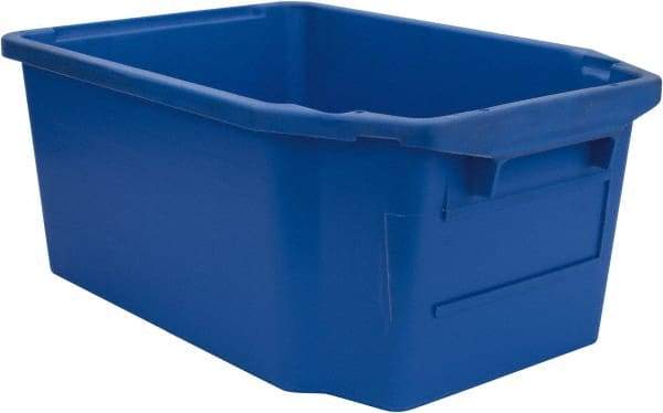 SSI Schaefer - 1.59 Cu Ft, 44 Lb Load Capacity Blue Polypropylene Tote Container - Stacking, Nesting, 23.7" Long x 15.8" Wide x 9.9" High - Exact Tool & Supply