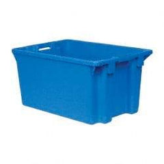 SSI Schaefer - 2.01 Cu Ft, 44 Lb Load Capacity Blue Polypropylene Tote Container - Stacking, Nesting, 23.6" Long x 15.7" Wide x 11.9" High - Exact Tool & Supply