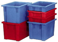 SSI Schaefer - 2.01 Cu Ft, 44 Lb Load Capacity Red Polypropylene Tote Container - Stacking, Nesting, 23.6" Long x 15.7" Wide x 11.9" High - Exact Tool & Supply