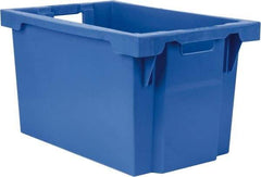 SSI Schaefer - 2.19 Cu Ft, 66 Lb Load Capacity Blue Polypropylene Tote Container - Stacking, Nesting, 23.7" Long x 15.8" Wide x 13.8" High - Exact Tool & Supply