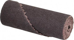 Merit Abrasives - 3/4" Max Roll Diam x 2" OAL, 80 Grit Aluminum Oxide Straight Cartridge Roll - 3/16" Pilot Hole Diam, Medium Grade - Exact Tool & Supply