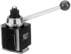 Dorian Tool - 25 and Up Inch Lathe Swing, Wedge Type Quick Change Tool Post - 8-1/8 Inch Tool Post Height, Series EA, 2-1/2 to 3-1/2 Inch Centerline Height Range, 9-13/32 Inch Overall Height - Exact Tool & Supply