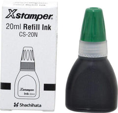 Value Collection - Rubber Stamp Accessories Type: Refill Ink Color: Green - Exact Tool & Supply