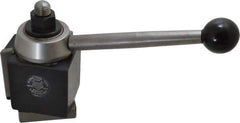 Aloris - 13 to 18 Inch Lathe Swing, Wedge Type Quick Change Tool Post - 5-1/8 Inch Tool Post Height, Series CXA, 1-3/16 to 2-5/16 Inch Centerline Height Range, 6-1/8 Inch Overall Height, 24 Position - Exact Tool & Supply