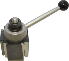 Aloris - 14 to 20 Inch Lathe Swing, Wedge Type Quick Change Tool Post - 6-1/4 Inch Tool Post Height, Series CA, 1-3/16 to 2-13/16 Inch Centerline Height Range, 7 Inch Overall Height, 24 Position - Exact Tool & Supply
