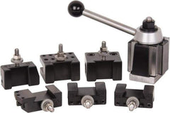 Aloris - Series BXA Tool Post Holder & Set for 10 to 15" Lathe Swing - 7 Piece, Includes Style 1 Holder, Style 2 Holder, Style 4D Holder, Style 6 Holder, Style 7 Holder, Style 8 Holder, Tool Post - Exact Tool & Supply
